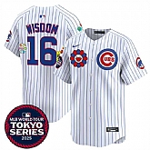 Men's Chicago Cubs #16 Patrick Wisdom White 2025 Tokyo Series Limited Stitched Jersey Dzhi,baseball caps,new era cap wholesale,wholesale hats